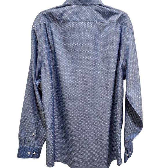 Kirkland Signature Shirt Men's Size L Blue Long Sleeve Classic Button Up NEW - Picture 8 of 14